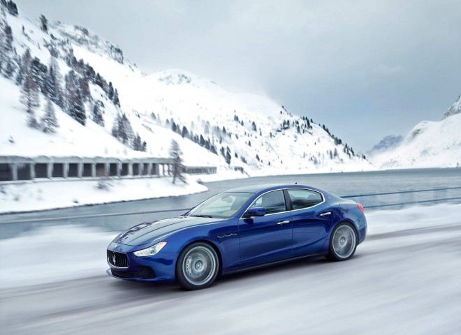 Maserati ghibli frozen lake